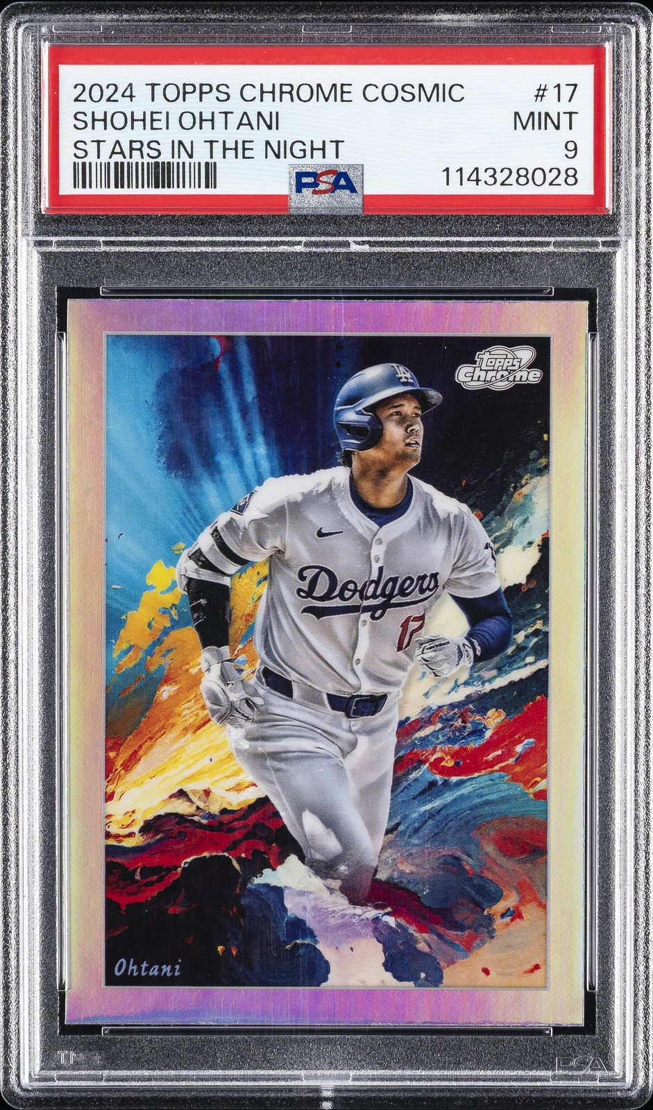 2024 TOPPS COSMIC CHROME STARS IN THE NIGHT #17 SHOHEI OHTANI PSA 9