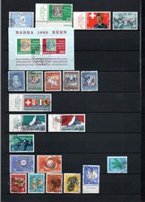 Special Stamps Switzerland 1965 Compl.   gest.  see scan