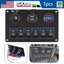 12v Led 6 Gang Onoff Rocker Switch Panel Car Truck Boat Marine Inline Fuse Box