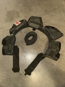 Duty/Battle Belt OD Green With Inside Belt And Molle Accessories Tactical 