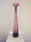 Blenko 8727-29 Monumental Candle Floor Stand Amethyst Don Shepherd Vintage Glass