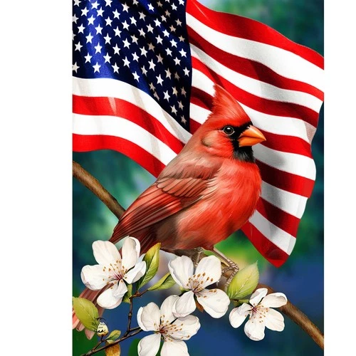 Briarwood Lane Spring American Floral Cardinal Garden Flag 12x18
