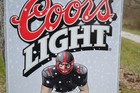 NOS Coors Light FOOTBALL "Tackle A Cold One Here" large tin beer sign 2001 RARE — photo 7