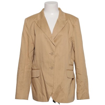 H&M, Blazer, Größe: 44, Beige, Baumwolle/Elasthan/Polyamid/Polyester #AFG