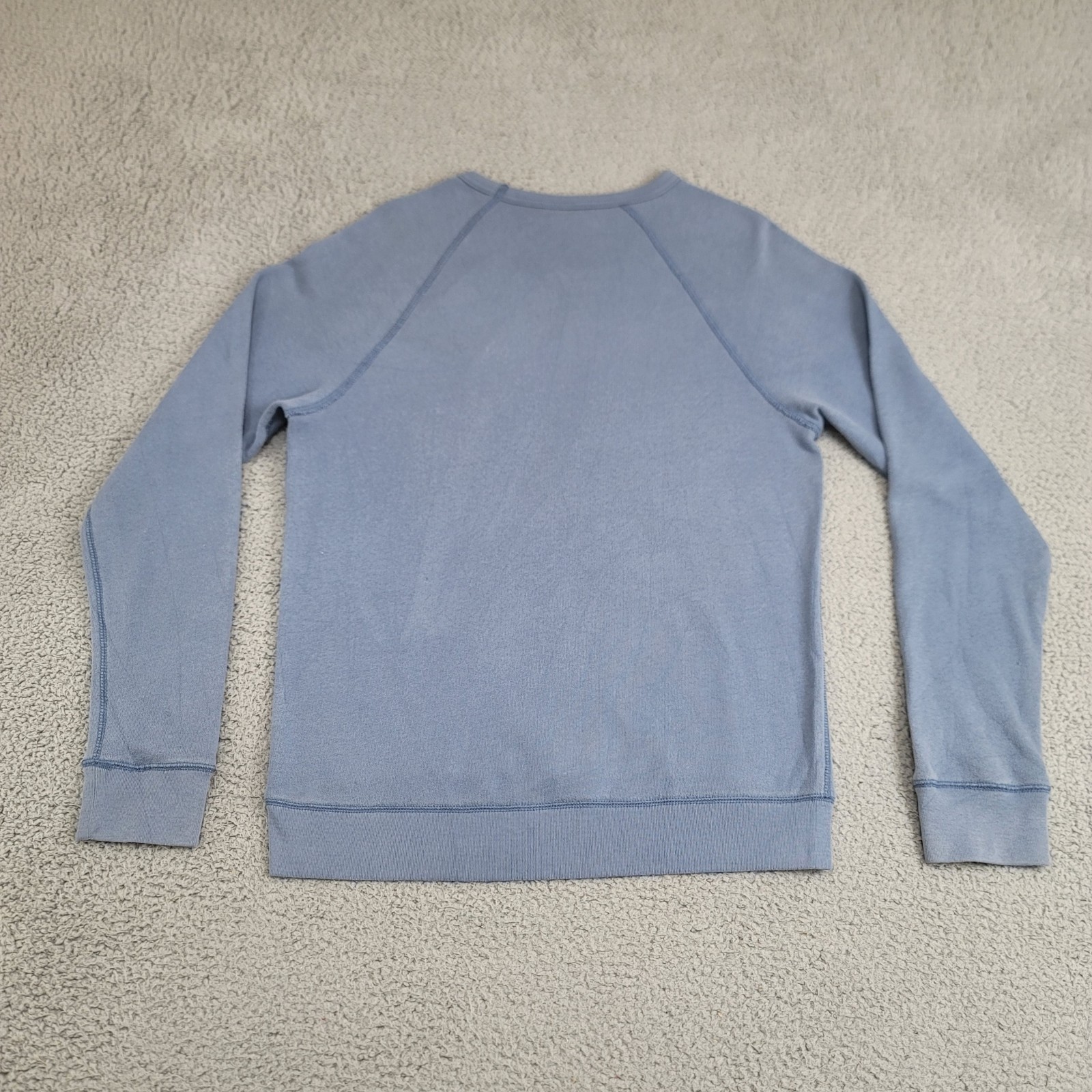 Vintage Junk Food Superman Sweatshirt Men's L Blue Raglan Soft Crewneck Made USA