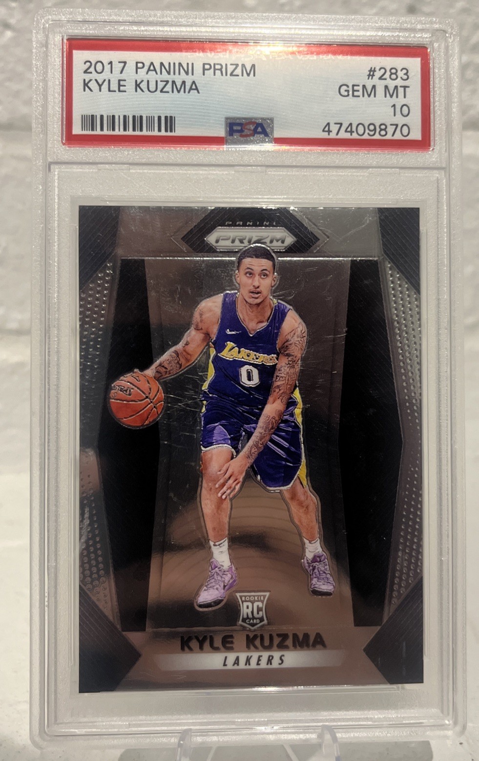 2017 PANINI PRIZM KYLE KUZMA PSA 10