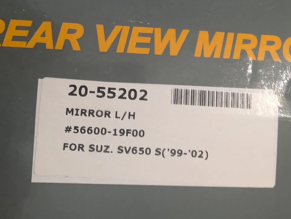 99-02 SUZUKI SV650 SV 650 REAR VIEW MIRROR OEM New in box - Image 2 of 4