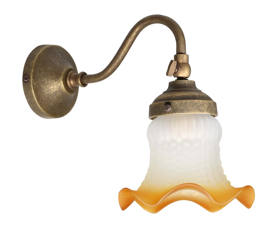 Stilvolle Wandleuchte Aus Messing Antik E14 40w Wandlampe Innen Wohnung - Bild 1 von 1