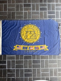 Vintage Betsy Ross Flags Georgia State Flag Banner Brass Metal Grommet 3x5ft