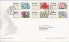 GB Stamps First Day Cover Post and Go SYMOBLIC, poppy, British Flora SHS 2014