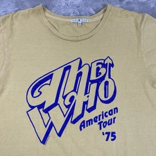 JUNK FOOD THE WHO AMERICAN TOUR 75 t shirt Mens XL Made in USA rock band