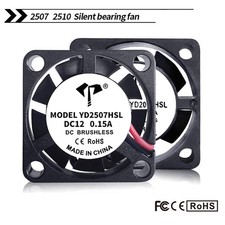 2510 Fan 25mm X 25mm X 10mm Brushless Cooling Fan Cooler 5V 12V 24V DC 2 Pin