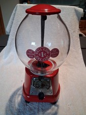 Vintage 1920s Advance Model D Penny Gumball Machine Coin Op Vending