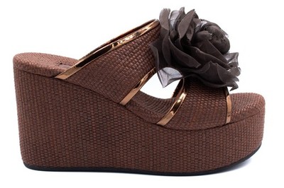 Authentic Loriblu Leather Italian Designer Sandals Brown New Collection