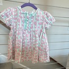 Ishtex Watermelon Print A-Line Dress 3 Pink Green Puff Sleeve Knee Length — photo 1