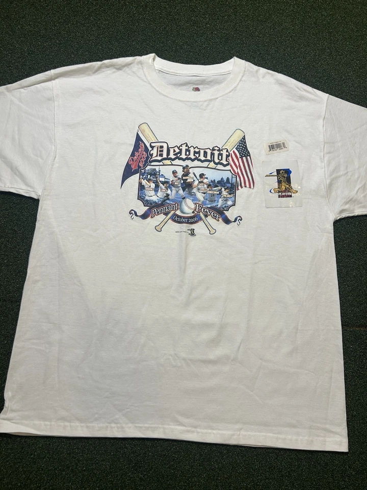 Detroit Tigers Vintage Y2K Pennant Race MLB Baseball Size XL Playoffs T Shirt - Image 3 of 4