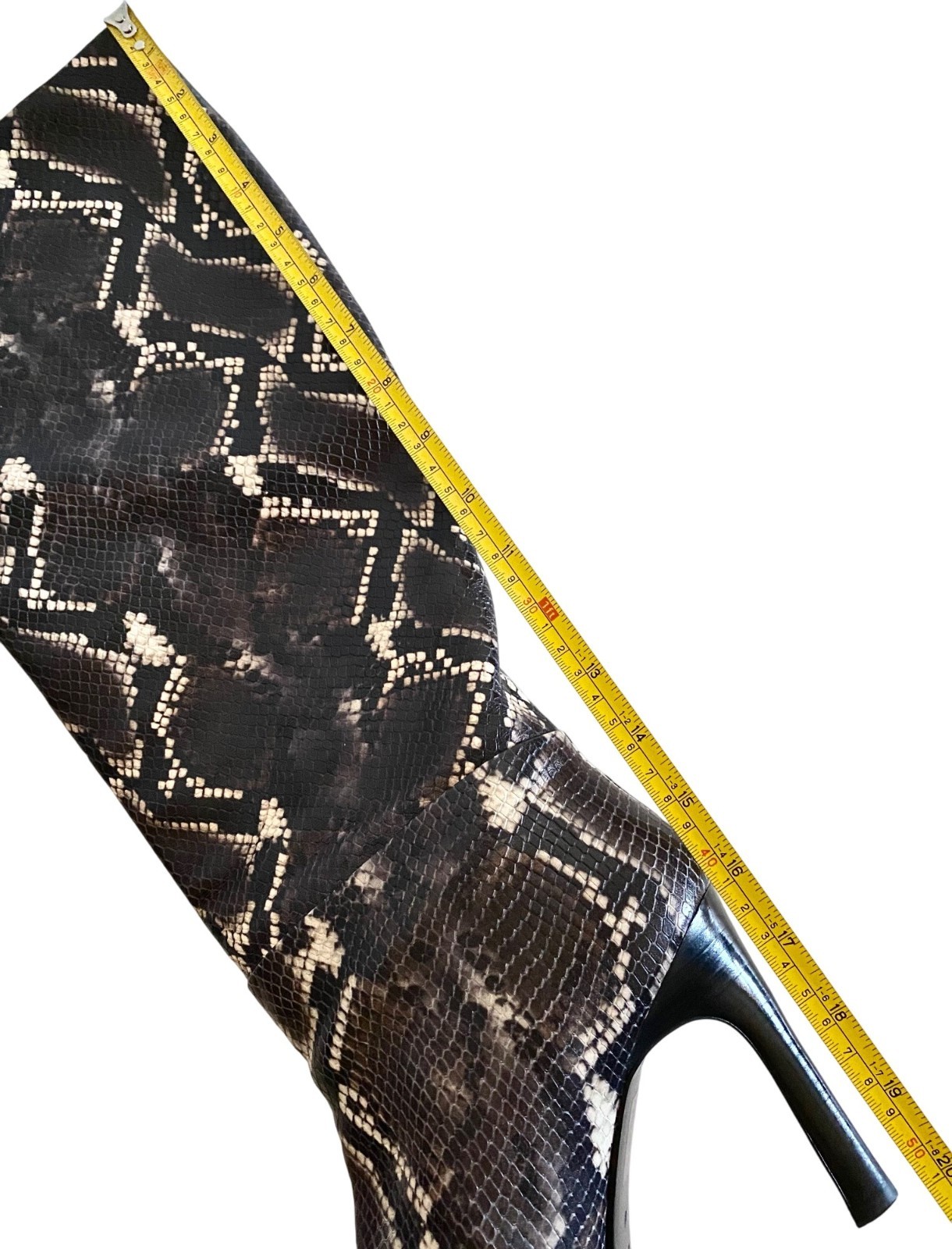 Sigerson Morrison Python Embossed Knee High Leath… - image 13