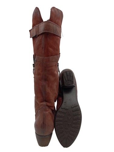 ORANGE LABEL Botas de pantorrilla ancha Mujeres Botas altas Talla EU 41 marrón - Imagen 2 de 5