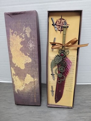 Steampunk Dolin Youpin 1502 World Map Series Red Feather Calligraphy Pen 5 Tips
