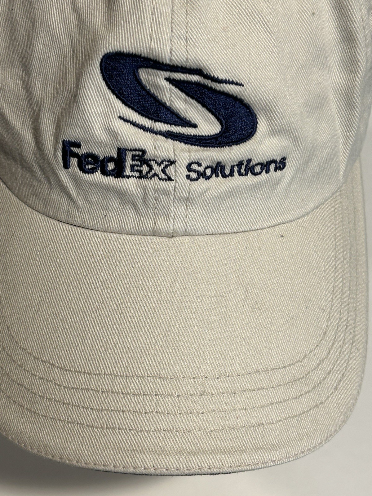 FEDEX SOLUTIONS HAT CAP ADJUSTABLE STRAPBACK WHITE - image 3