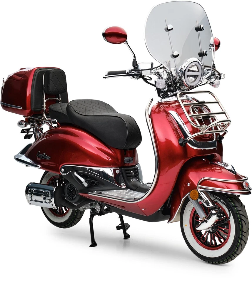 Motorroller 50 ccm Burnout EasyCruiser Dunkelrot Metallic 45 km/h - Bild 4 von 4