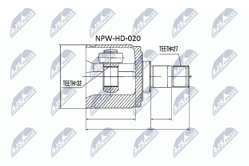 NPW-HD-020 NTY Joint Kit, drive shaft for ACURA,HONDA - Image 11