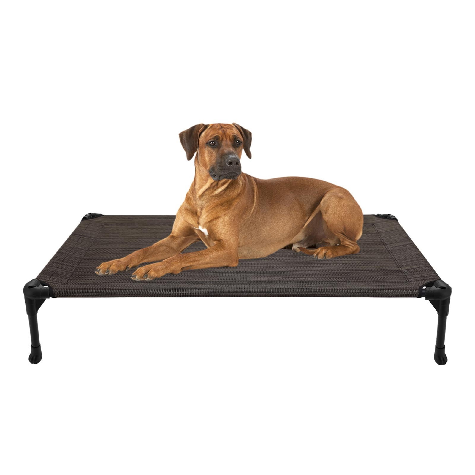 Veehoo 42-Inch Elevated Cooling Dog Bed with Non-Slip Feet for Indoor Outdoor Use  
