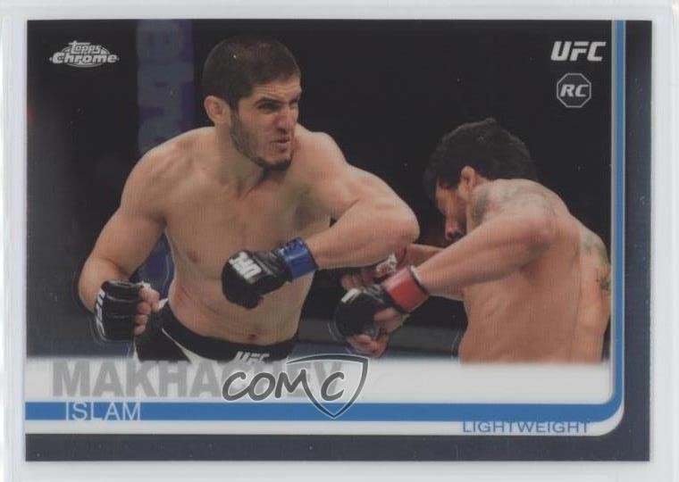 2019 Topps Chrome UFC Islam Makhachev #92 Rookie RC 4x5
