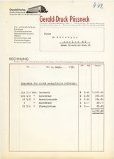 PÖSSNECK, Rechnung 1938, Gerold Groß-Buchdruckerei