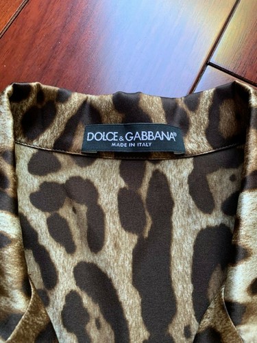 DOLCE & GABBANA Leopard-print silk shirt size 38 $1500 - Picture 4 of 10