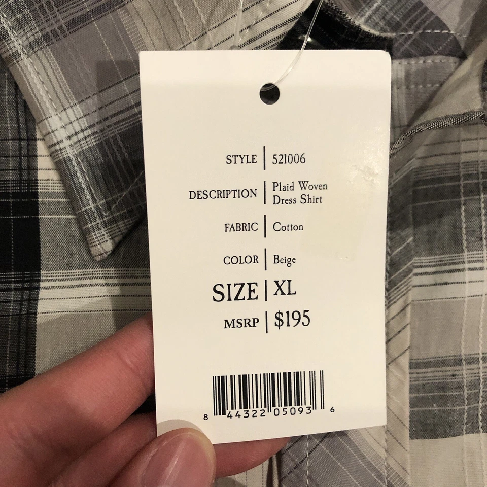 $195 Camisa Royal Underground Para Hombre XL Rock And Roll Legend Western Tejida a Cuadros Foto 2 de 4