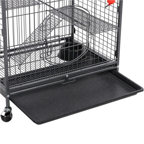94cm Rat Cage 4-Tier Pet Cage w/ Bowl & Bottle for Ferret/ Chinchilla/ Rabbit - Picture 9 of 11