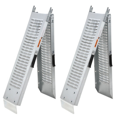 2X Auffahrrampe 400kg Heavy Duty Rutschfest Klappbar Laderampe Auffahrschiene
