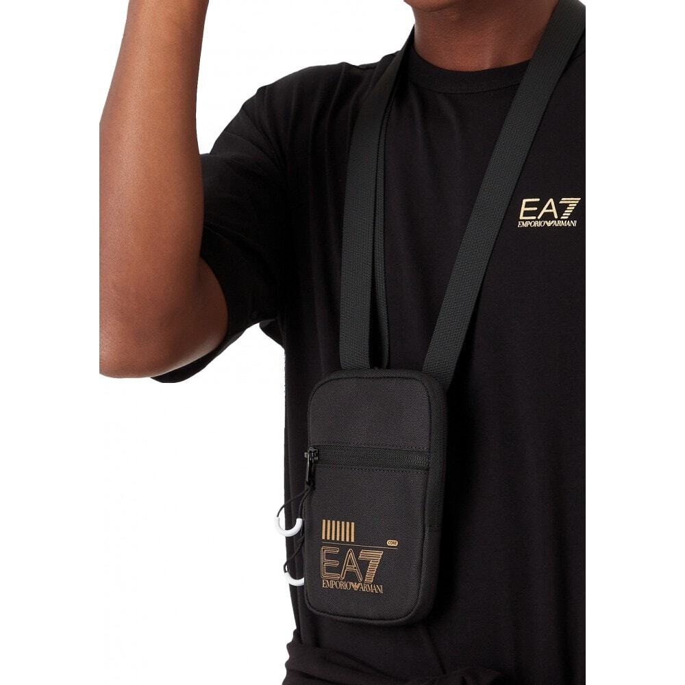 EA7 Mens Small Pouch Shoulder Bag (Black/Gold) | eBay