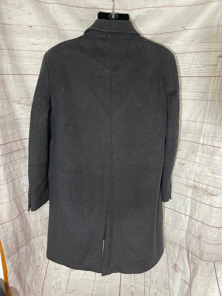 John W. Nordstrom Men’s Dark Gray 100% Wool Collared Buttons Closure Coat Sz 42S - Image 2 of 4