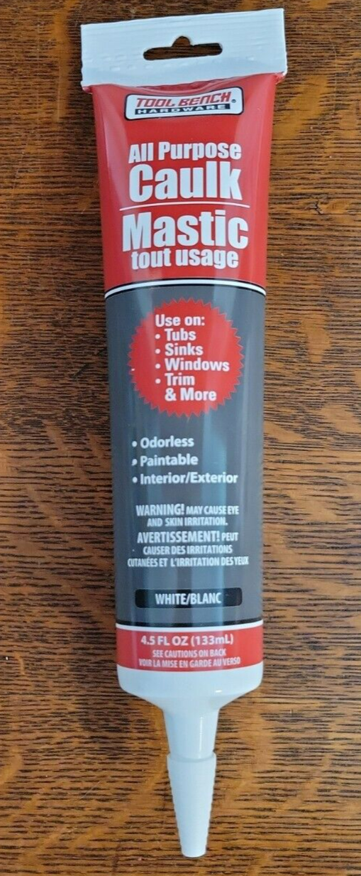 Tool Bench Hardware All Purpose Caulk White 4.5 Fl Oz eBay