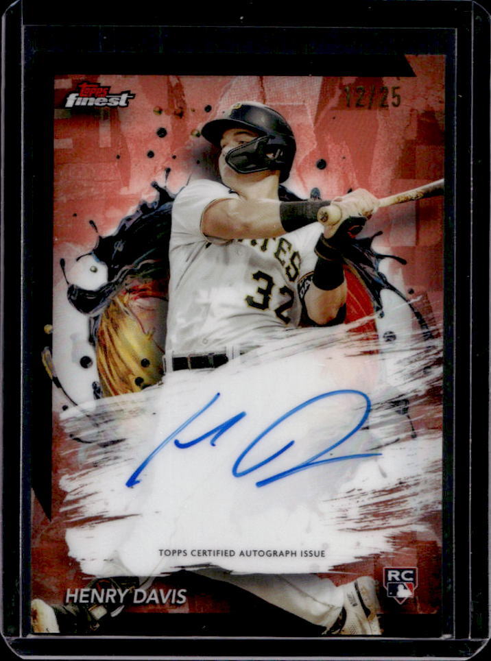 2024 Topps Finest Henry Davis Auto Orange Refractor RC #12/25 #FA-HD