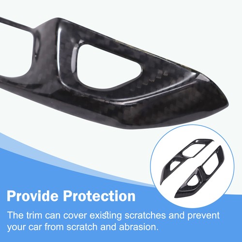 REAL Carbon Fiber Door Lock Switch Button Cover Trims for Corvette C8 2020-2024 - Picture 5 of 24