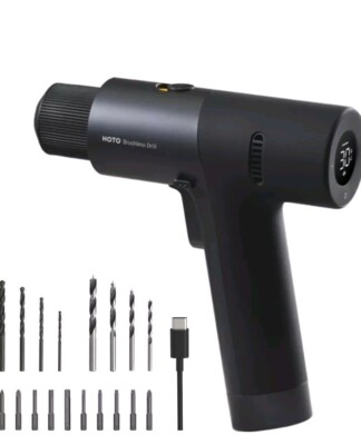 Hoto QWLDZ001 Gray Black Heavy Brushless Cordless Electric 12V Drill Set