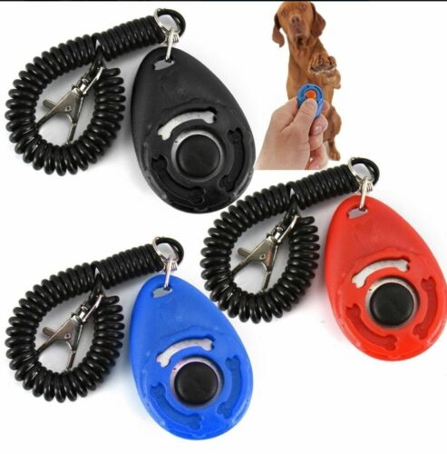 Vetoo Clicker Whistle for Dogs Cats Training Multi-Color Optional Stop Barking Sitting Handshake Pack of 2 Happy Teaching Command Reply Reward Tool 