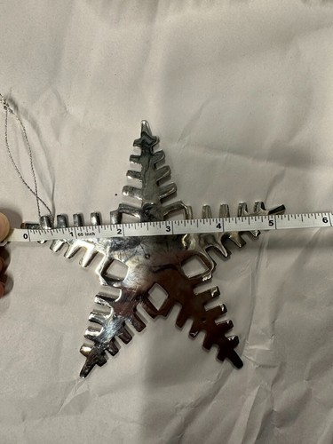 VERCHROMTE SCHNEEFLOCKE WEIHNACHTSORNAMENTE - Bild 3 von 3