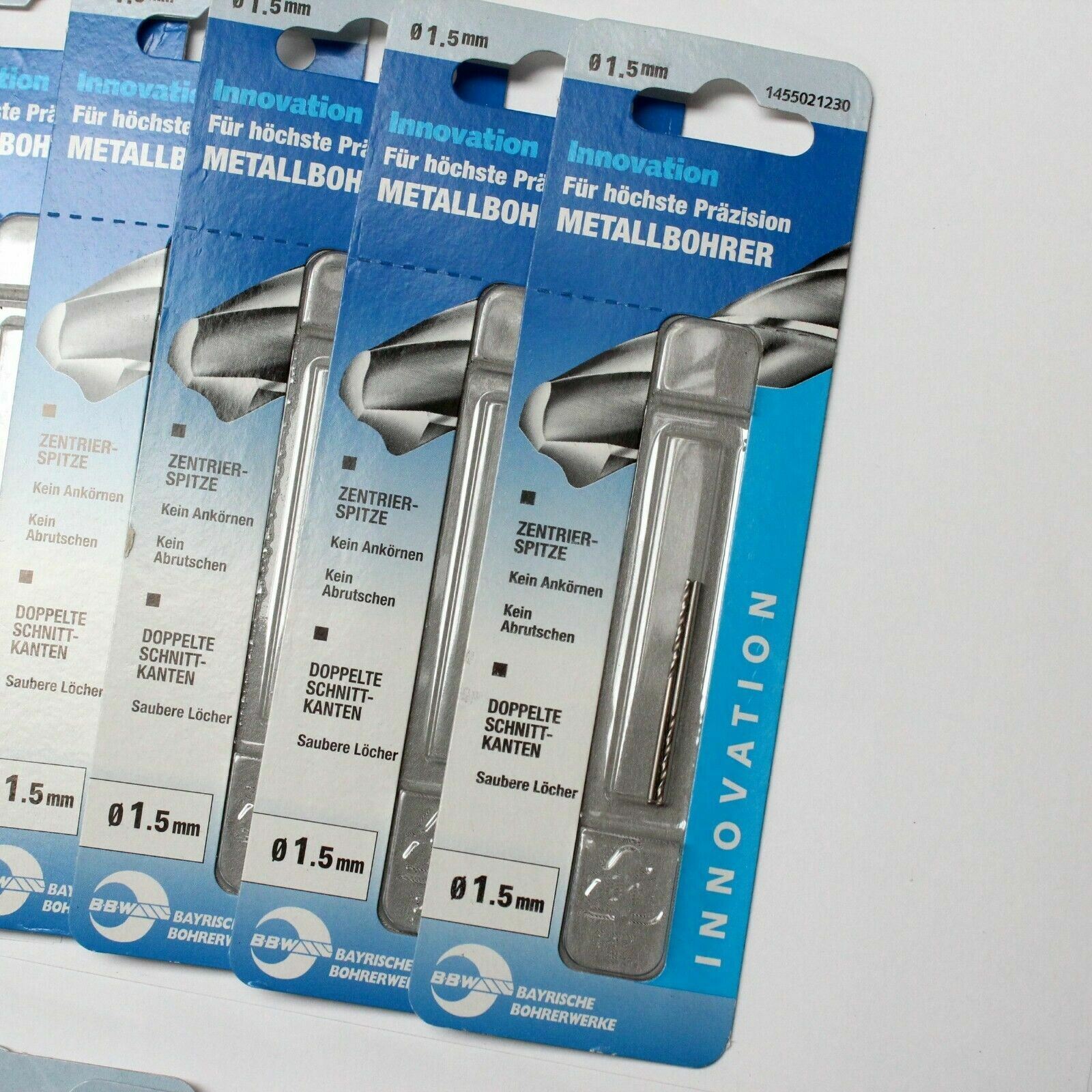 40 BBW 1mm, 1.5mm, 2mm & 2.5mm HSSG Ground Metal Drill Bits. Made in