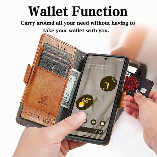 For Google Pixel 9 Pro XL/8/7/6A Magnetic PU Leather Wallet Card Flip Stand Case - Picture 35 of 42