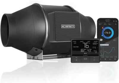 AC Infinity CLOUDLINE PRO T4, Quiet 4  Inline Duct Fan with Temperature Humidity