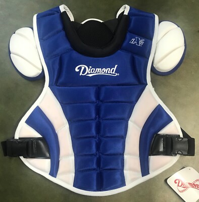 New iX5 Diamond Fastpitch Chest Protector, Royal/White, Age 14 And Older