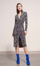 Miss Selfridge Bodycon Long Sleeve Dress*SIZE 12-14*BNWT*Black&Silver Sparkle