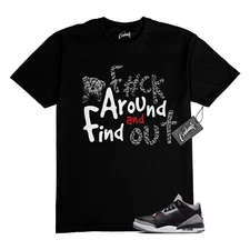 3 Cement Fire Red Cement Grey Elephant Print White T Shirt to Match FCK  Jordan 