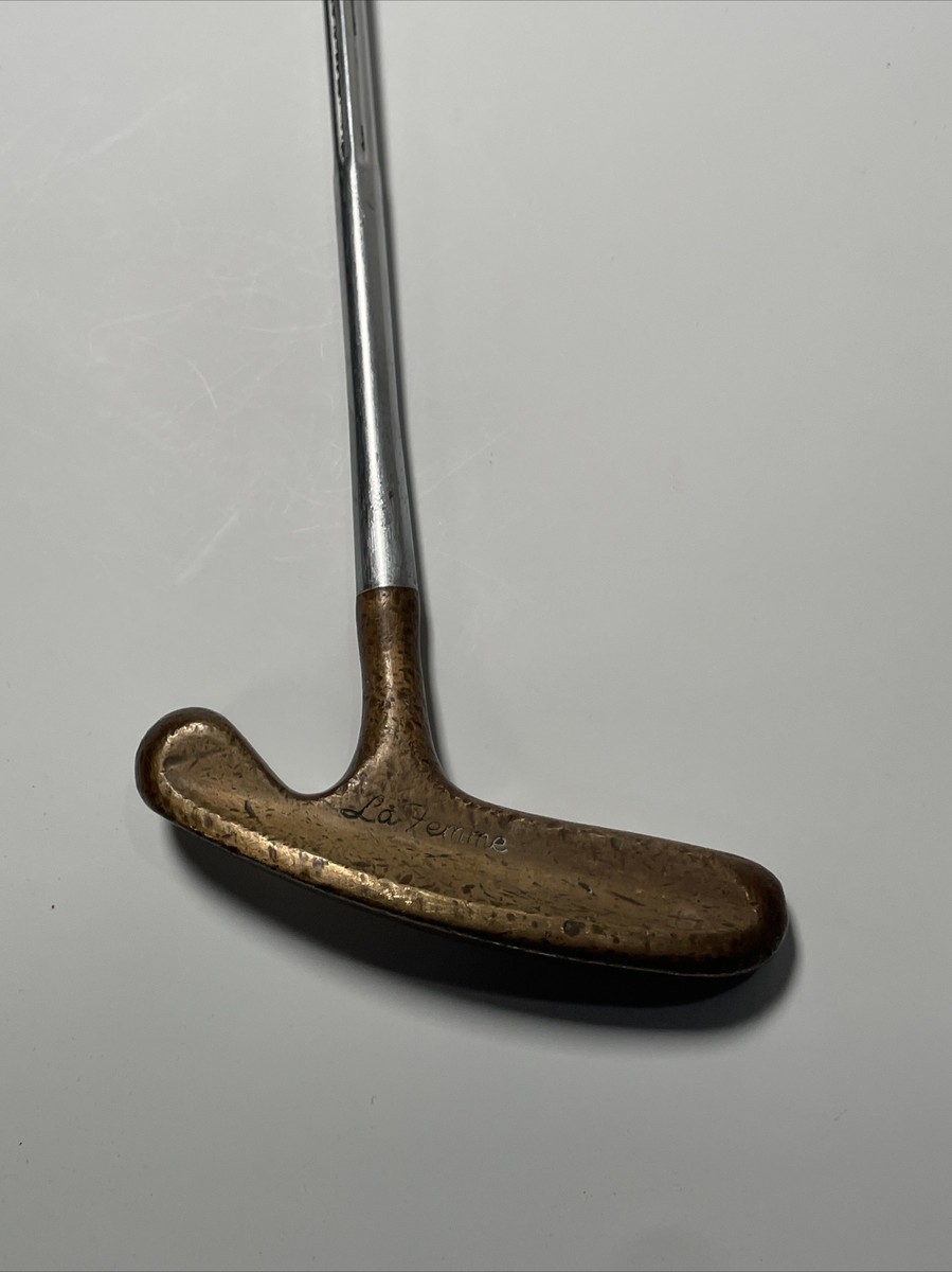 Putter Acushnet Bullseye Vintage - Lame Laiton à Bride Large - Rare