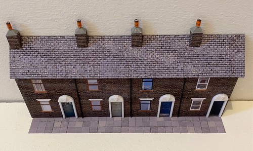 OO Gauge 1/76 Terraced Houses Low Relief Model Railway Diorama (Set 6 ...