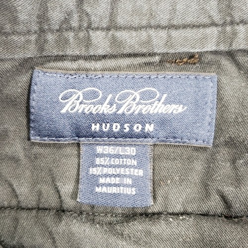 Brooks Brothers - Pantalones Hudson Marrón Oscuro Pana Coca Frente Plano 36x30 - Imagen 7 de 7